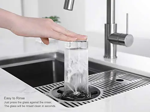 Kitchen Sink Accessories G1/2 Stainless Steel Automatic Cup Washer Glass Rinser Faucet Glass Rinser for Kitchen Sinks A Bar Glass Rinser Bar Pub Restaurant 