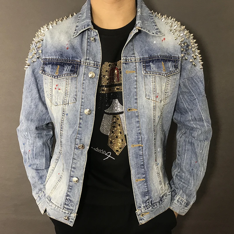 Newest Drill Skull Rivet Long Sleeve 