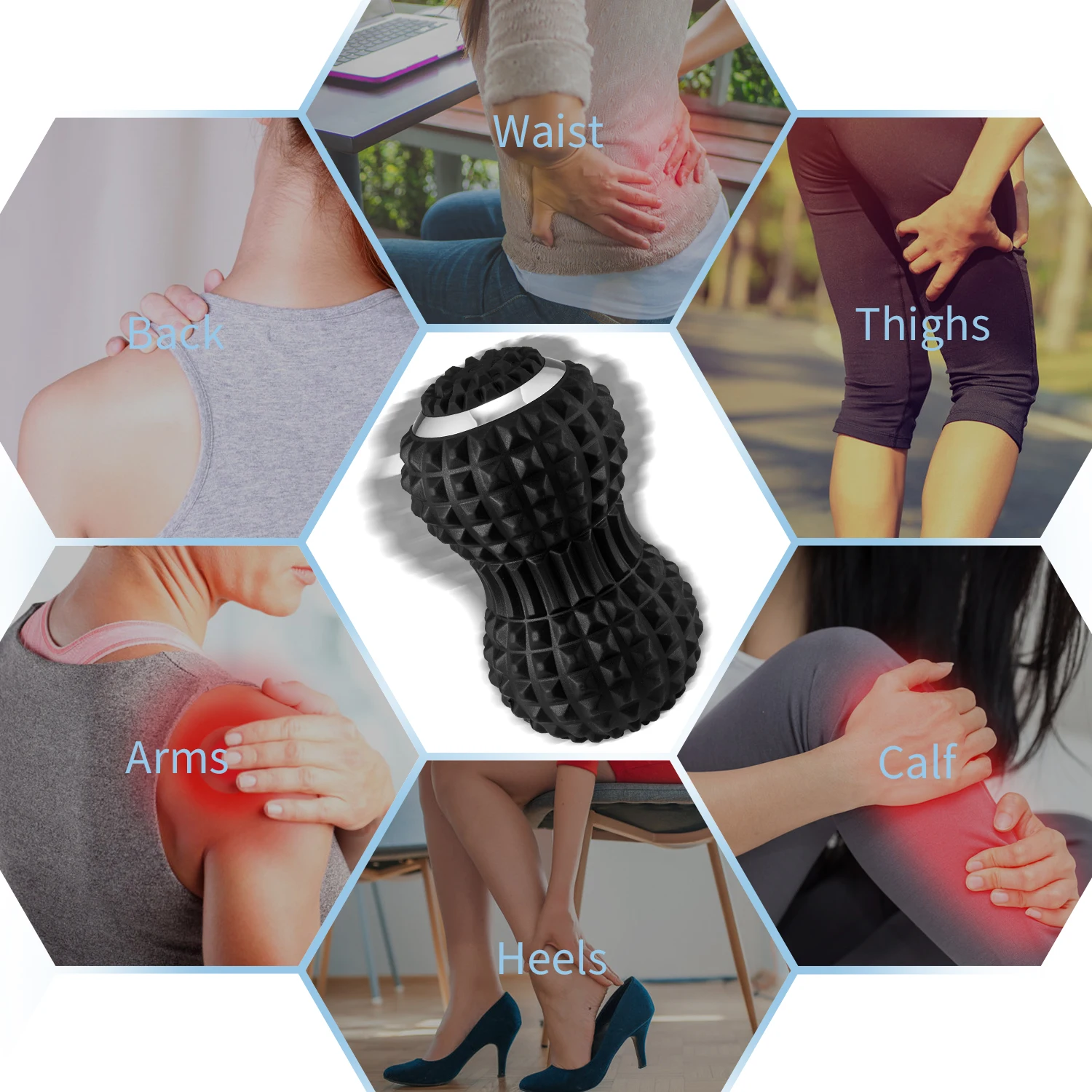 Новый электрический массажный мяч для расслабления мышц, фитнес трансмембранный мяч, ручной мяч, вибрирующий мяч для йоги, силиконовый арахис