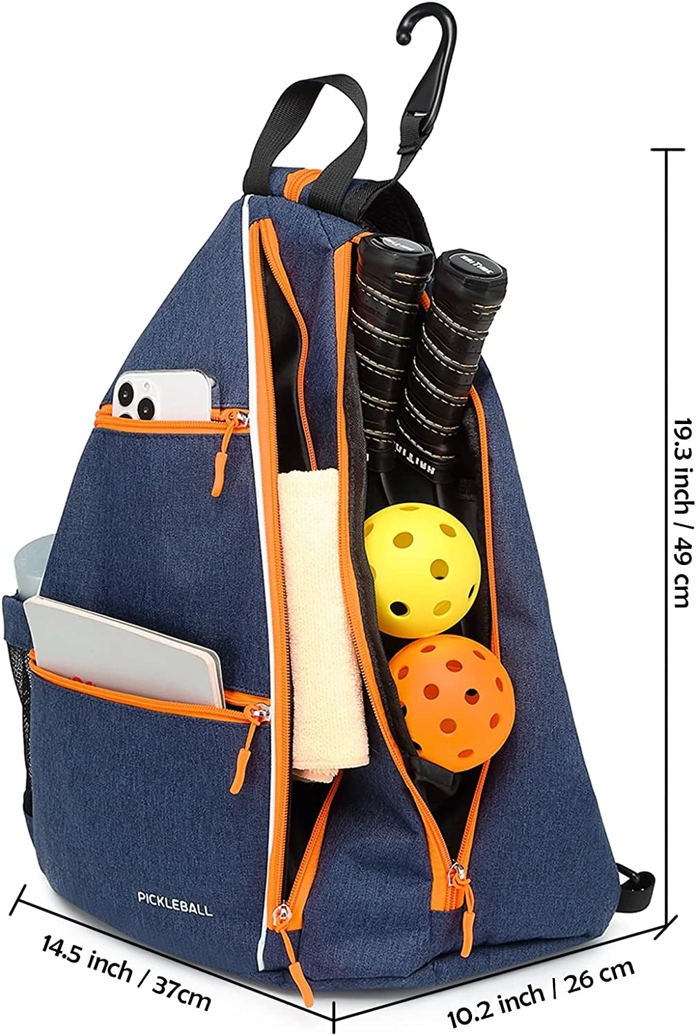 Factory Bulk Pickleball Paddle Bag Adjustable Sling Bag Crossbody