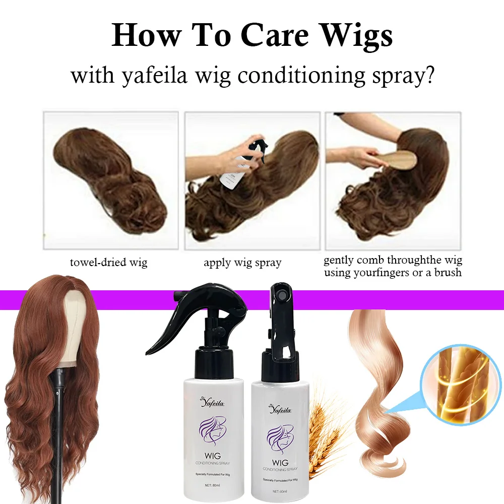 Factory OEM Wig Restore Shampoo and Conditioner Softening Moisturizing Treatment for Both Synthetic Fiber Wig and Human Hair