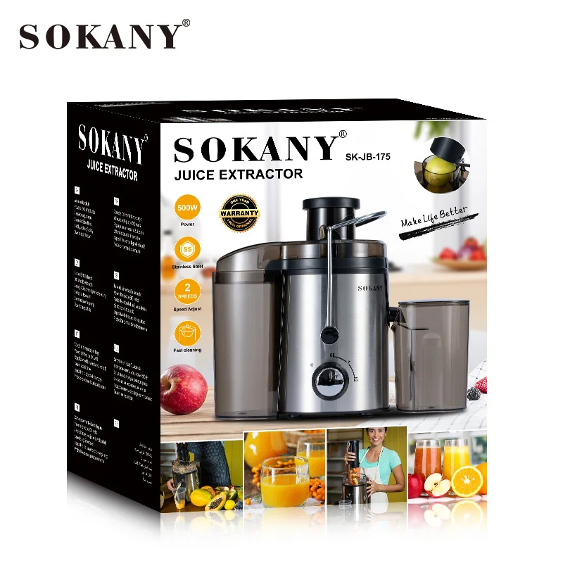 Sokany Best Selling Slow Juicer Efficient Versatile