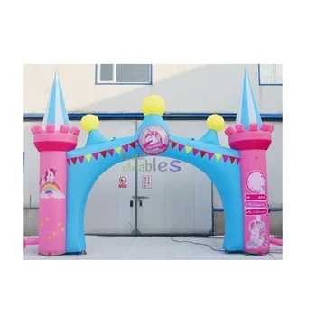 Factory Custom High Quality Castle Style Entrance Archway Inflatable Castle Arch With Door