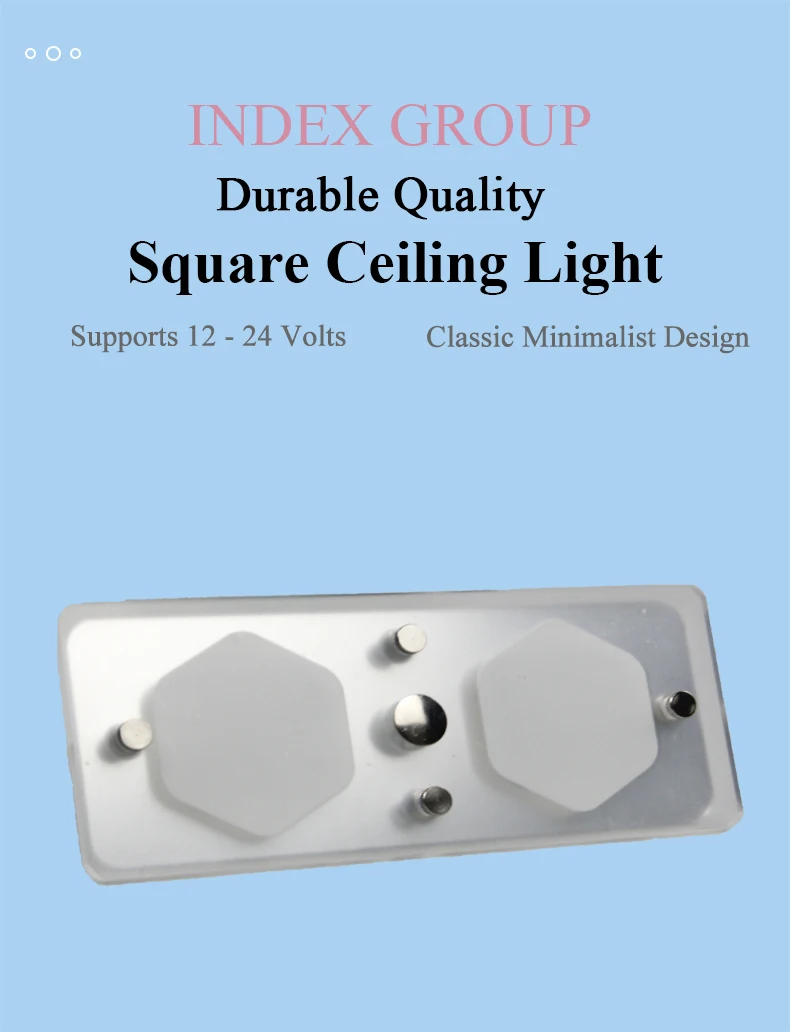 Rv Square Ceiling Light Rv Upgraded Silver Waterproof Rv Light Support ...