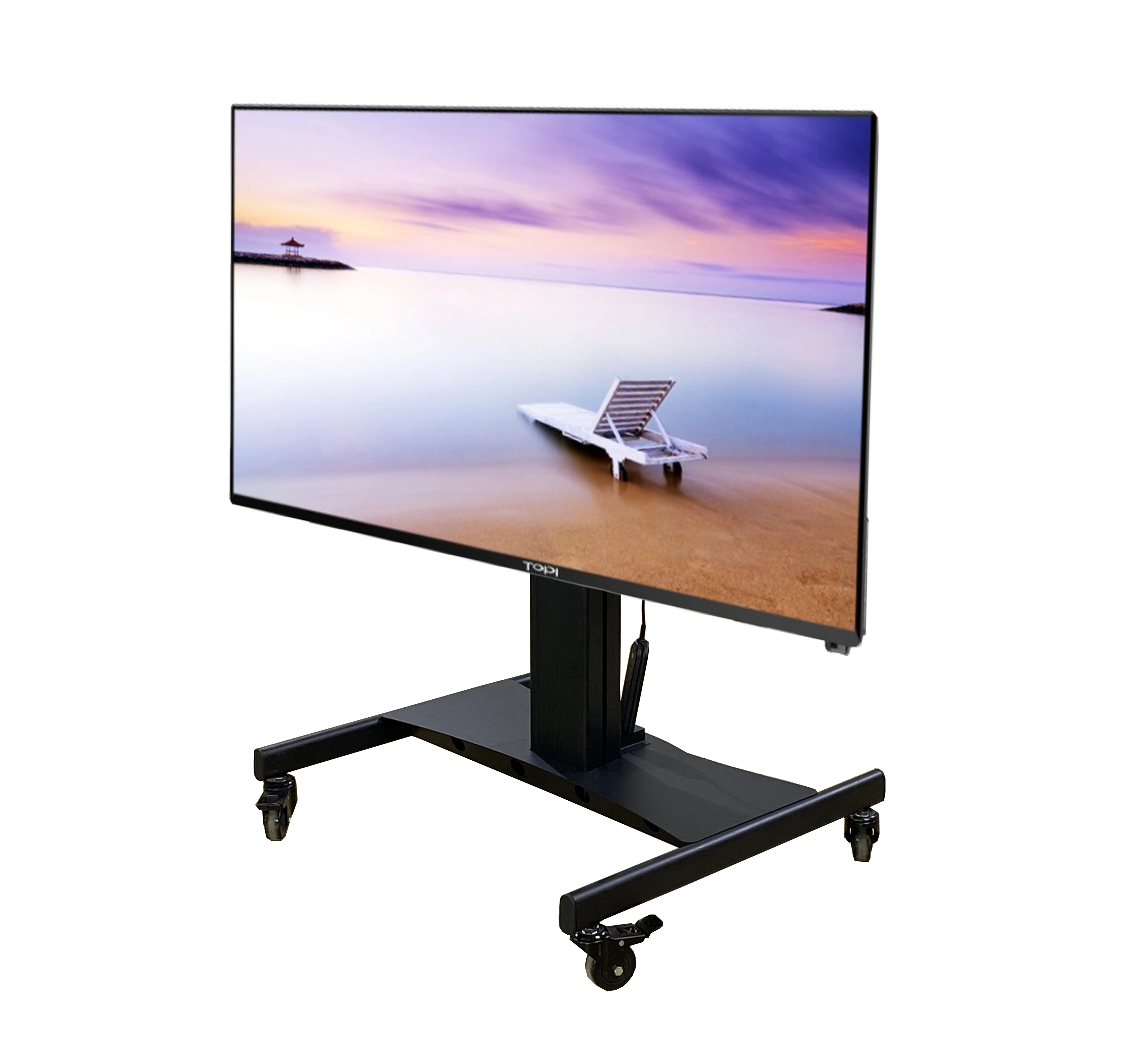 ITATOUCH Wireless Electric Auto Lift Flip TV Cart - 90° Tilt