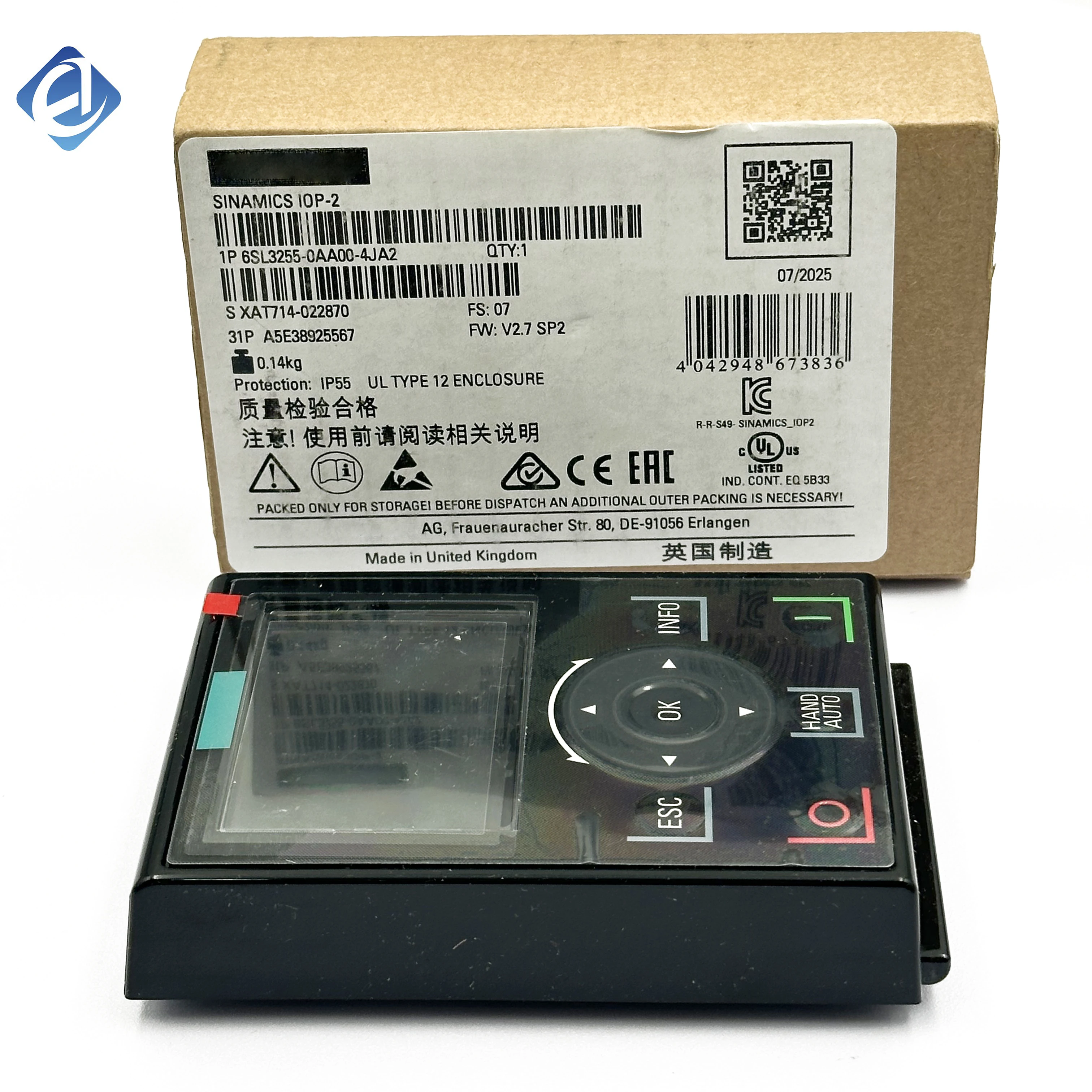 Original 6SL3255-0AA00-4JA2 PLC Analog Input Interface Module 1 I/O 110V Operating Voltage for Electronic Equipment RS485