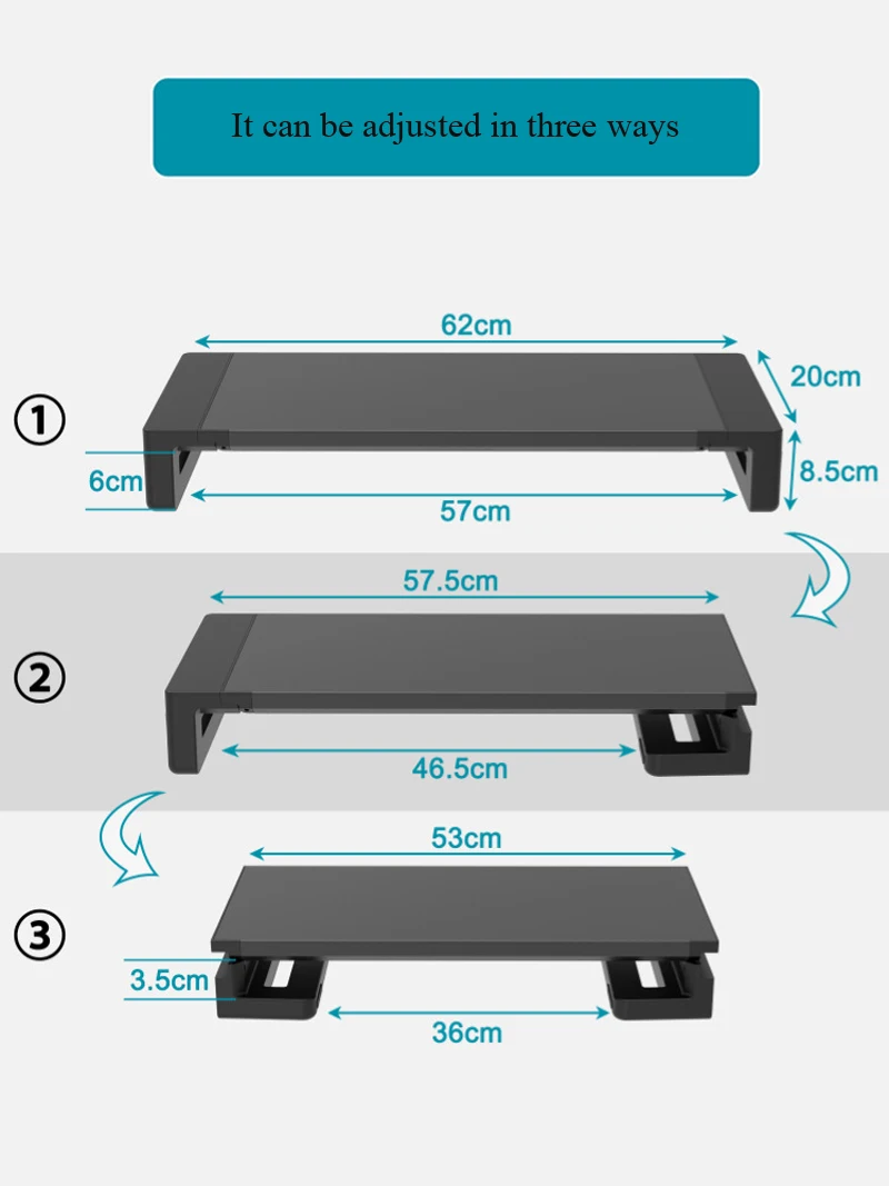Gaming Room Setup Led Metal Plastic RGB Lighting Monitor Stand Riser ...