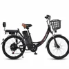 Bicicleta de viaje de 24 pulgadas negra