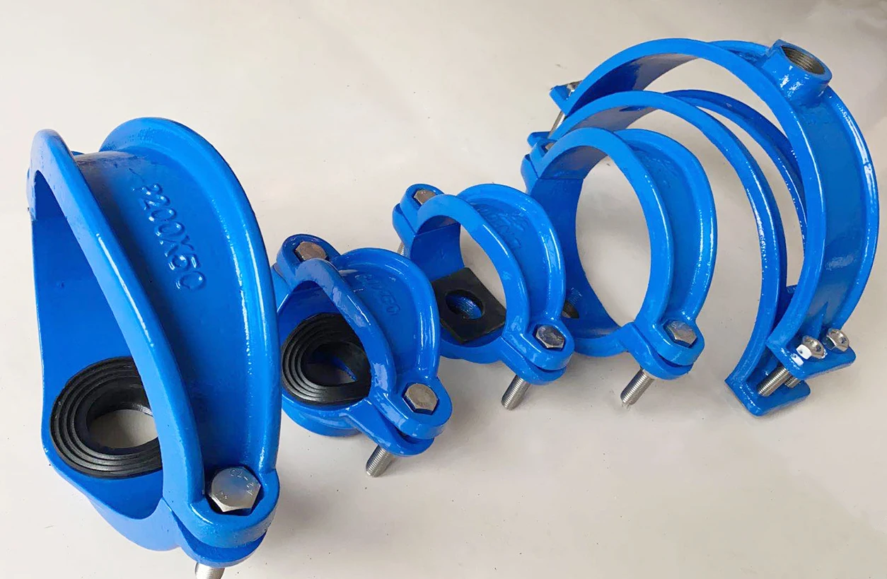 Pipe Tapping Tee of Ductile Iron Pipes DN32 with 20 Pvc Pipe Saddle Clamps