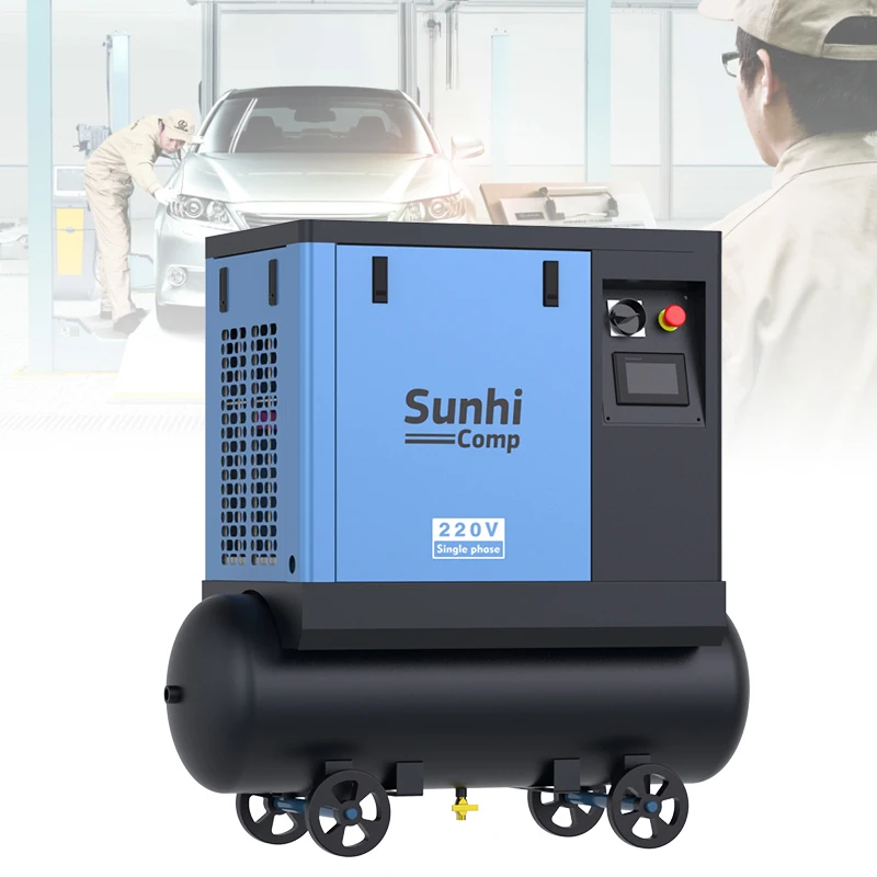 Industrial Small Compressor for Spraying Painting air Compressor for Car 220V Single-Phase Screw Air Portable