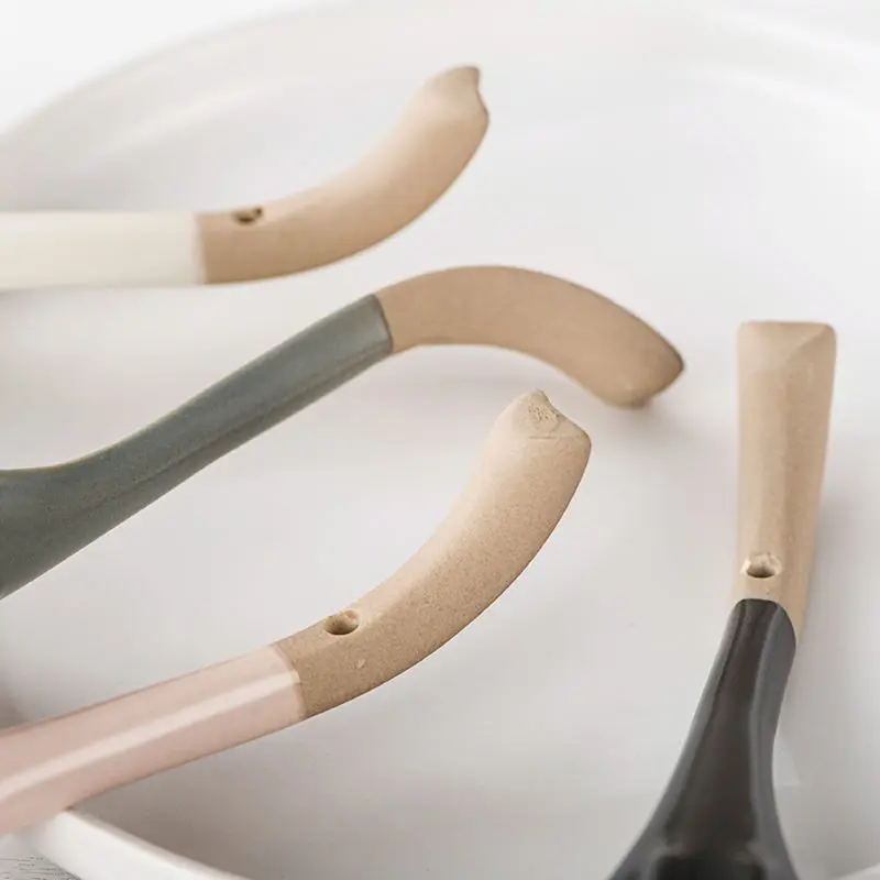 Nordic Style Ceramic Soup and Coffee Spoon Modern Chinese Tableware in Various Colors for Rice Spoon