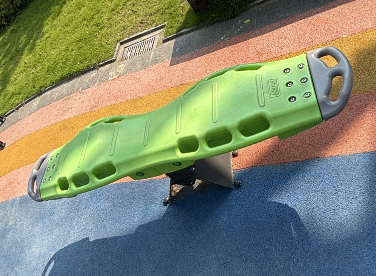 Outdoor Park School Plastic Teeter Totter Double Seat Commercial Kids Playground Equipment