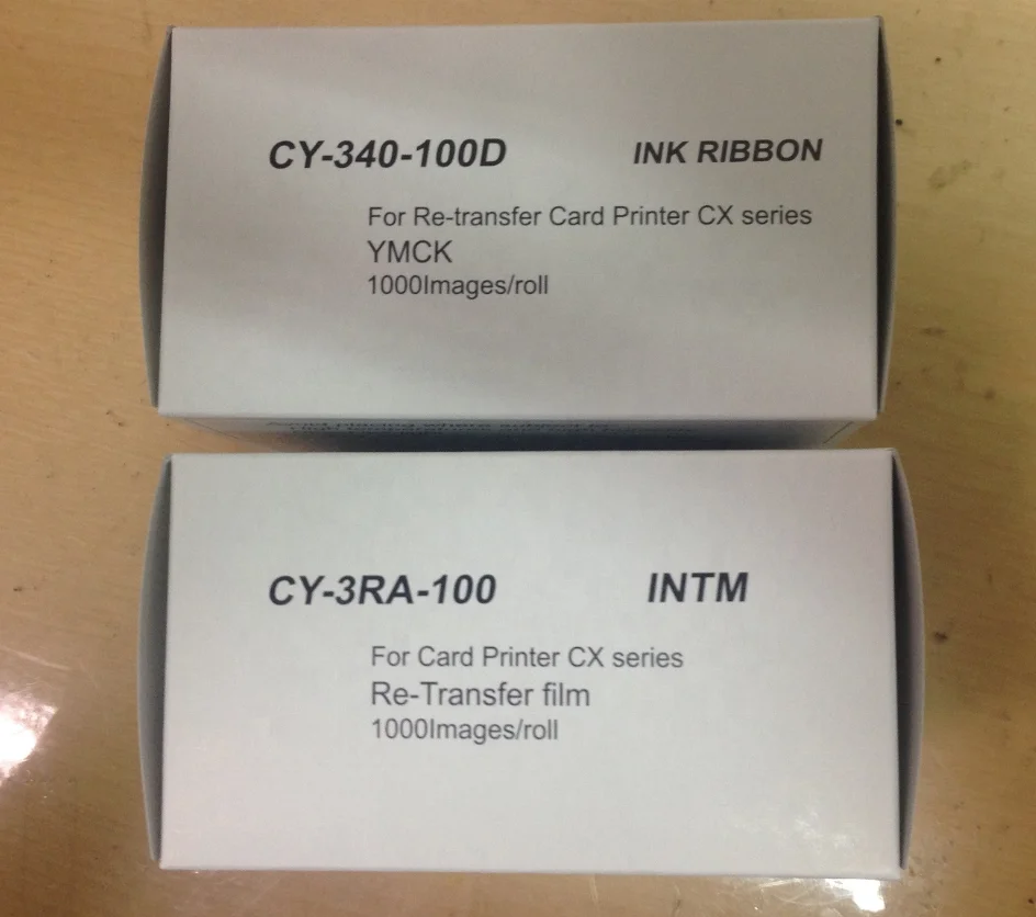 DNP CY-340-100D YMCK Ribbon & CY-3RA-100 Retransfer Film