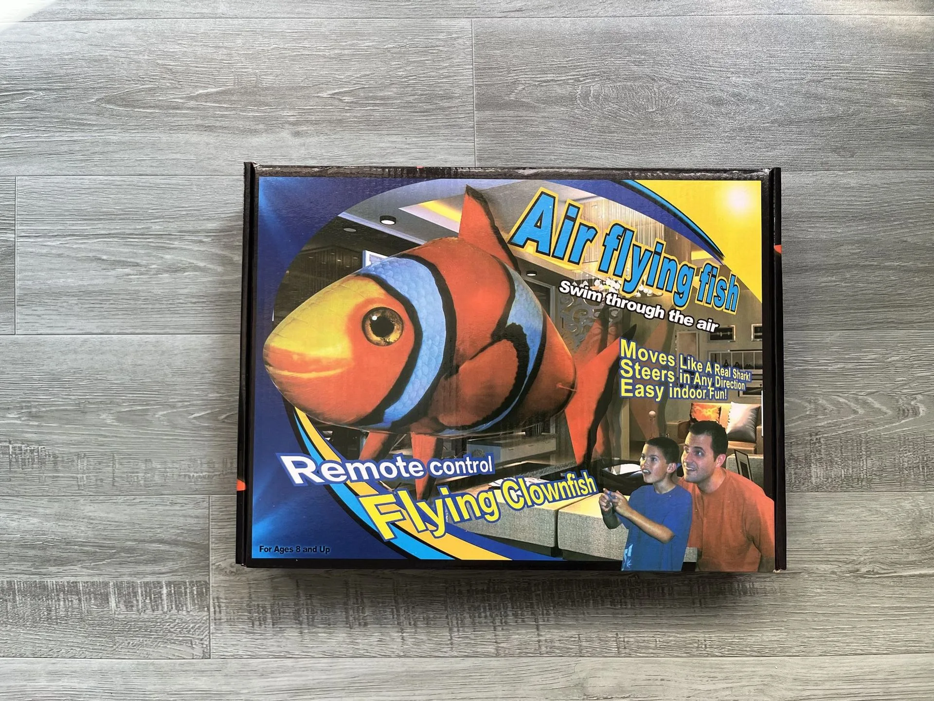 Party Swim air Flying Toy Fish Orange Anemone Fish Remote Control Flying  Blue Shark