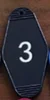 dark blue No.3  with keyring