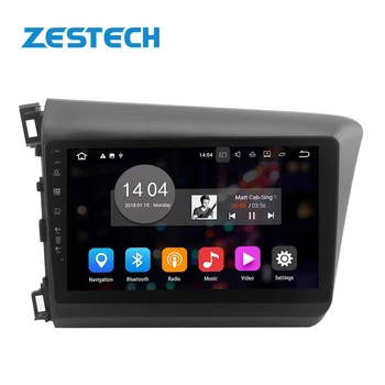 ZESTECH Android 10 car stereo dvd music video touch screen cd players for car dvd systems tv stereo for Honda Civic 2012-2014