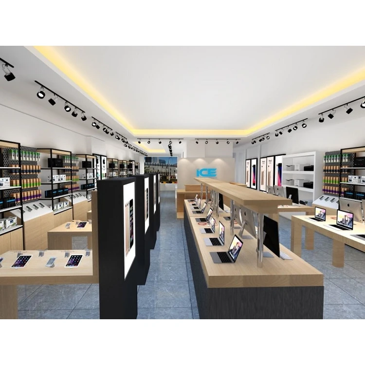 电子产品商店室内设计手机展示柜家具 - buy phone shop interior