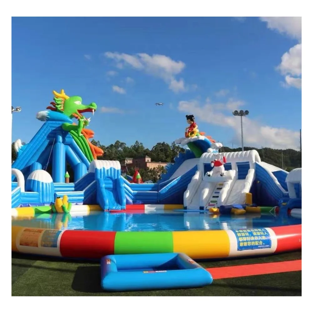 Moving Inflatables Cheap Price Dome Moving Spaces inflatable water park slide| Alibaba.com