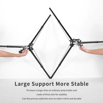 Improved 2.8 Meter / 9 ft Heavy Duty Impact Air Cushioned Video Studio Light Stand,Telescopic Support in the Middle,More Stable detail image