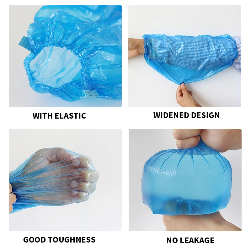 Оптовая продажа одноразовые пластиковые нарукавники ldpe водонепроницаемые пылезащитные