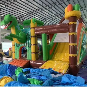 Dinosaur 4 in 1 inflatable combo slide dinosaur inflatable bouncing park for kids Dino World inflatable combo