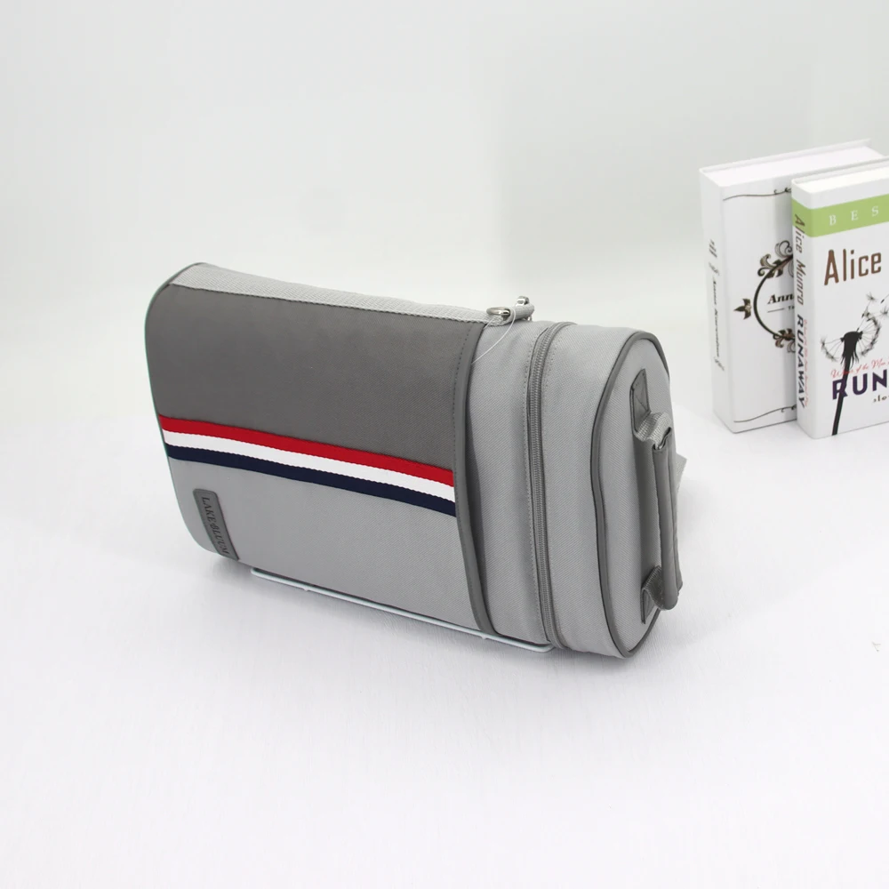 BSCI Customized 2 Bottle Wine Gift Carrier Bag Soft Side Insulated Padded Wine Carrying Cooling Bag
