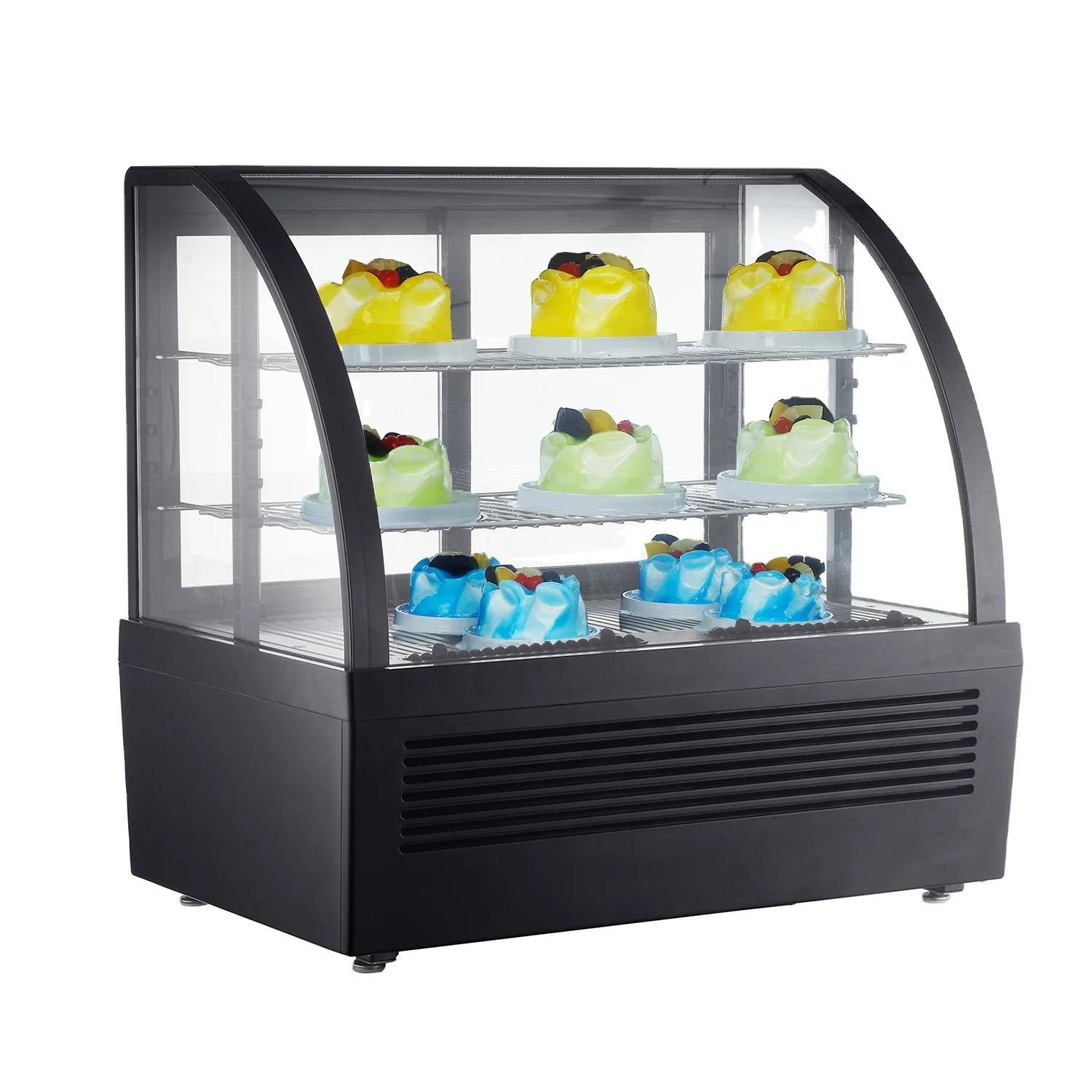 Countertop Displays Front Curved Glass RTW 105L Refrigerator Showcase for DDS-100WR