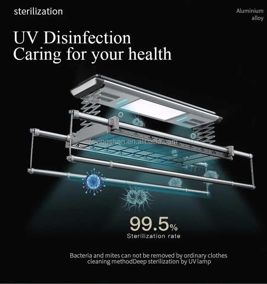OEM Smart Houseware Product Electric Automatic Folding Ceiling Clothes Hanger Tuya Laundry Dryer Balcony Drying Rack for Clothes