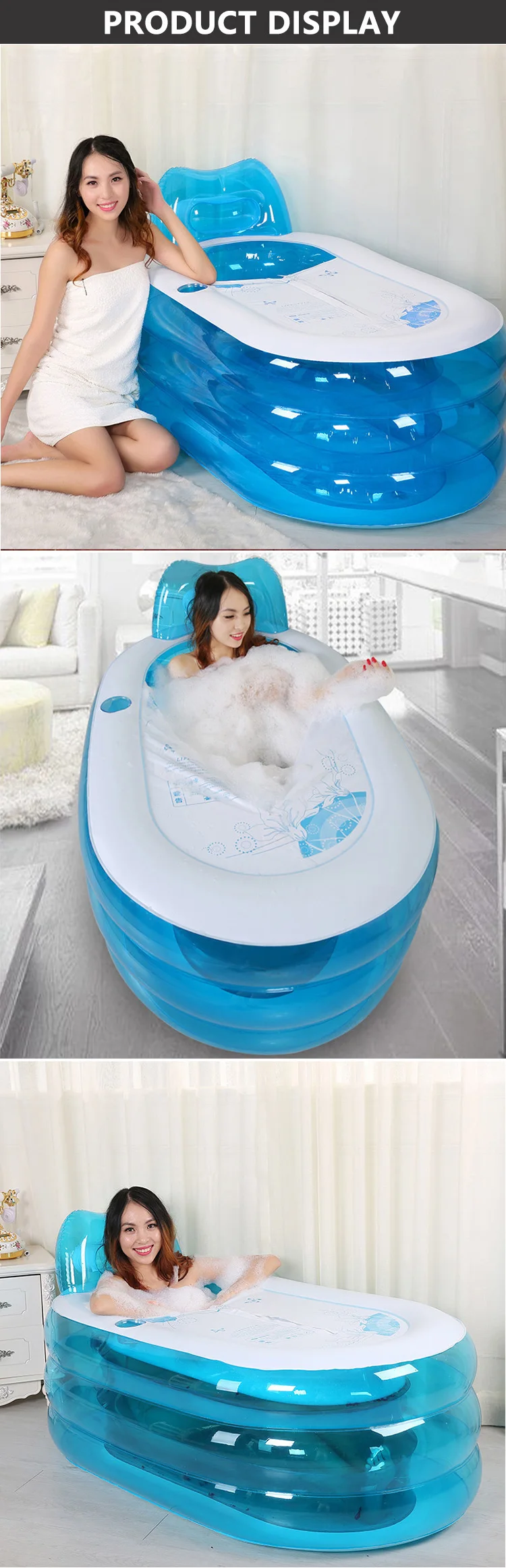 Adult Inflatable Foldable Plastic Bathtubs Pvc Folding For Adults