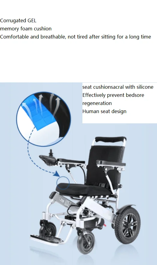 Hot Sell Aluminum Foldable Power Wheelchair With Motor Controller And Lithium Battery clutch to adjust manual/electric-BZ-E03 factory