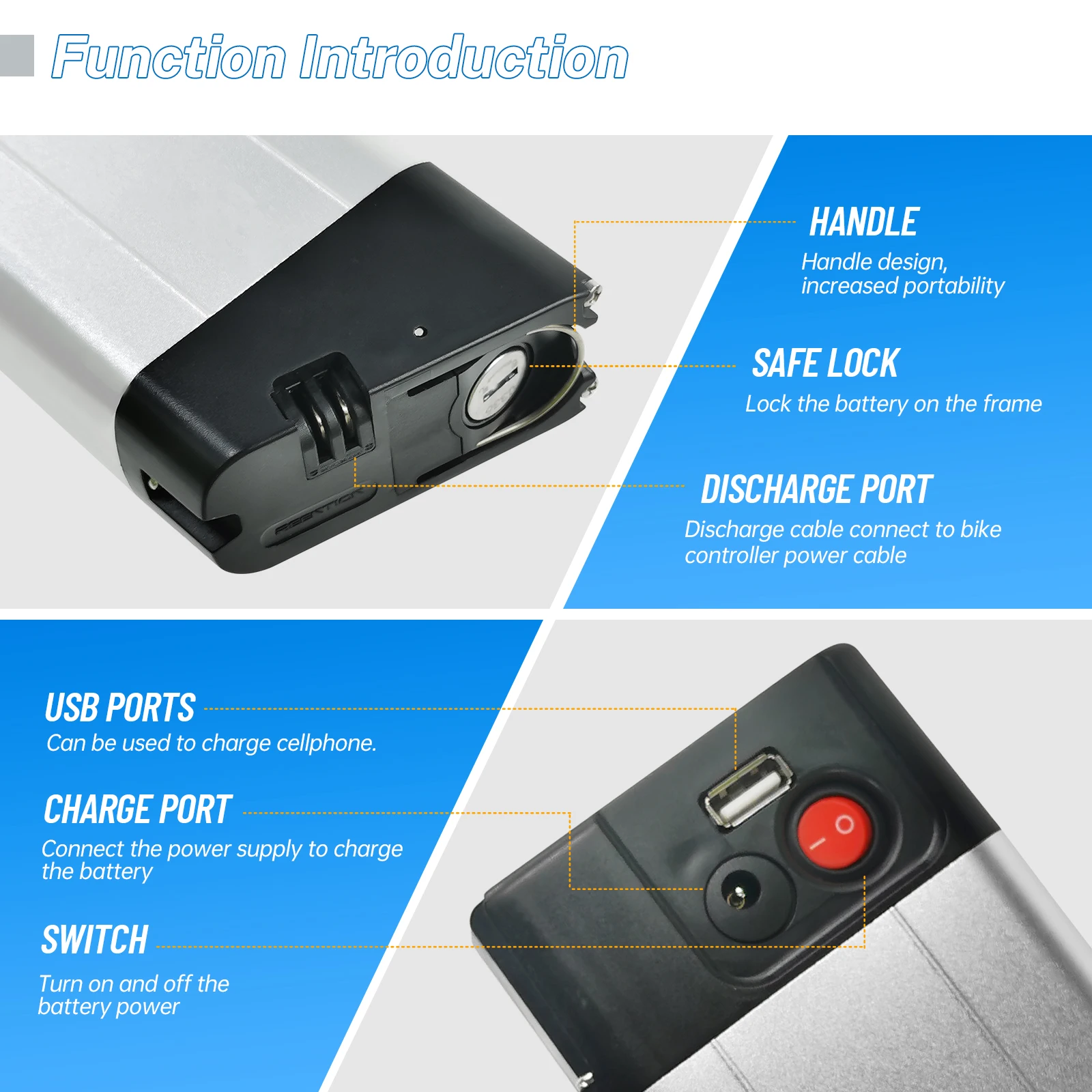 Free Shipping Electric Bicycle Battery 36v Legend Monza/flebi EVO