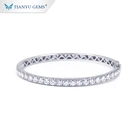 14k Diamond Bracelet 14k Bracelet Tianyu Gems High Jewelry 14K 18K Gold 4mm Lab Created Diamond Tennis Bracelet Bangles