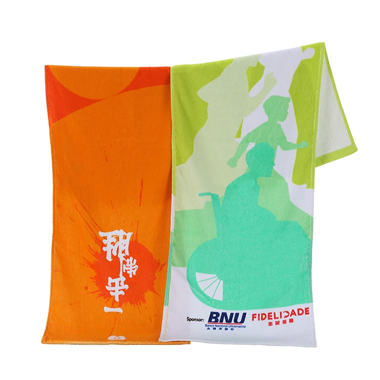 Custom Designed Colorful Cotton Sports Towels With Logo