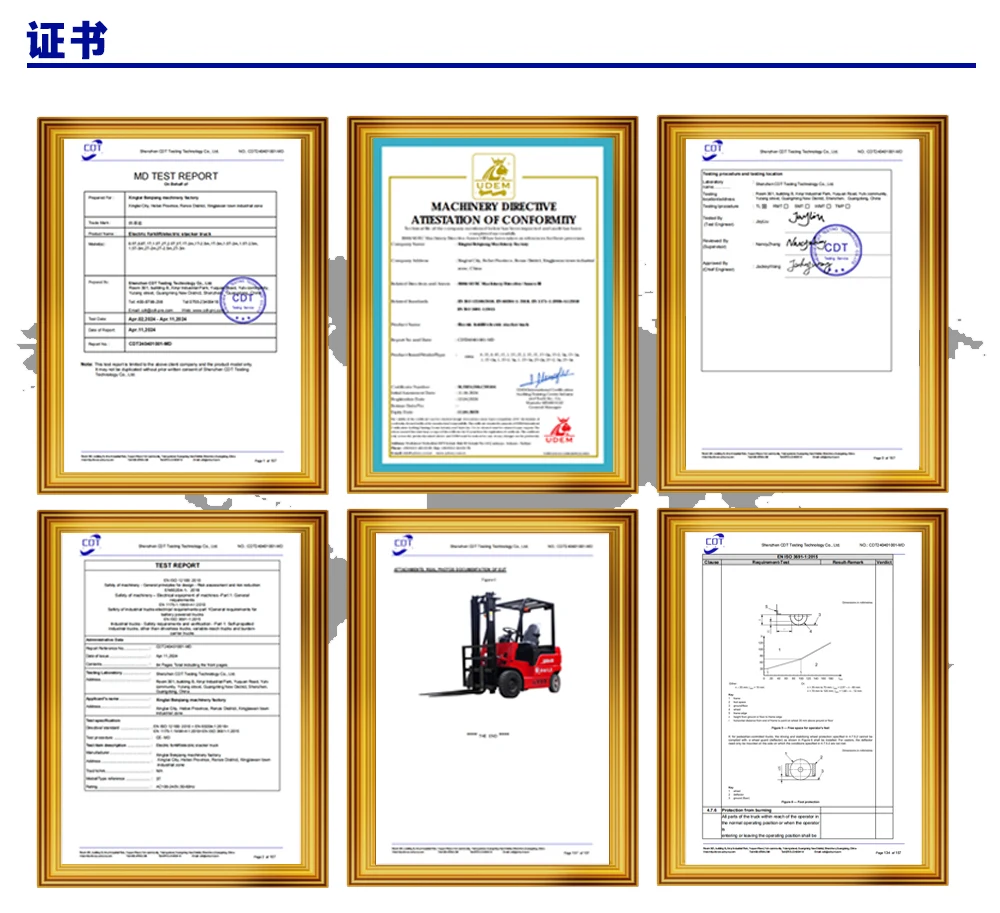 Electric Material Handling Equipment 3ton 2t 1t 0.8ton 0.5ton 3-5m Montacargas Narrow Aisle Forklift 0.5 Ton Rated Loading supplier