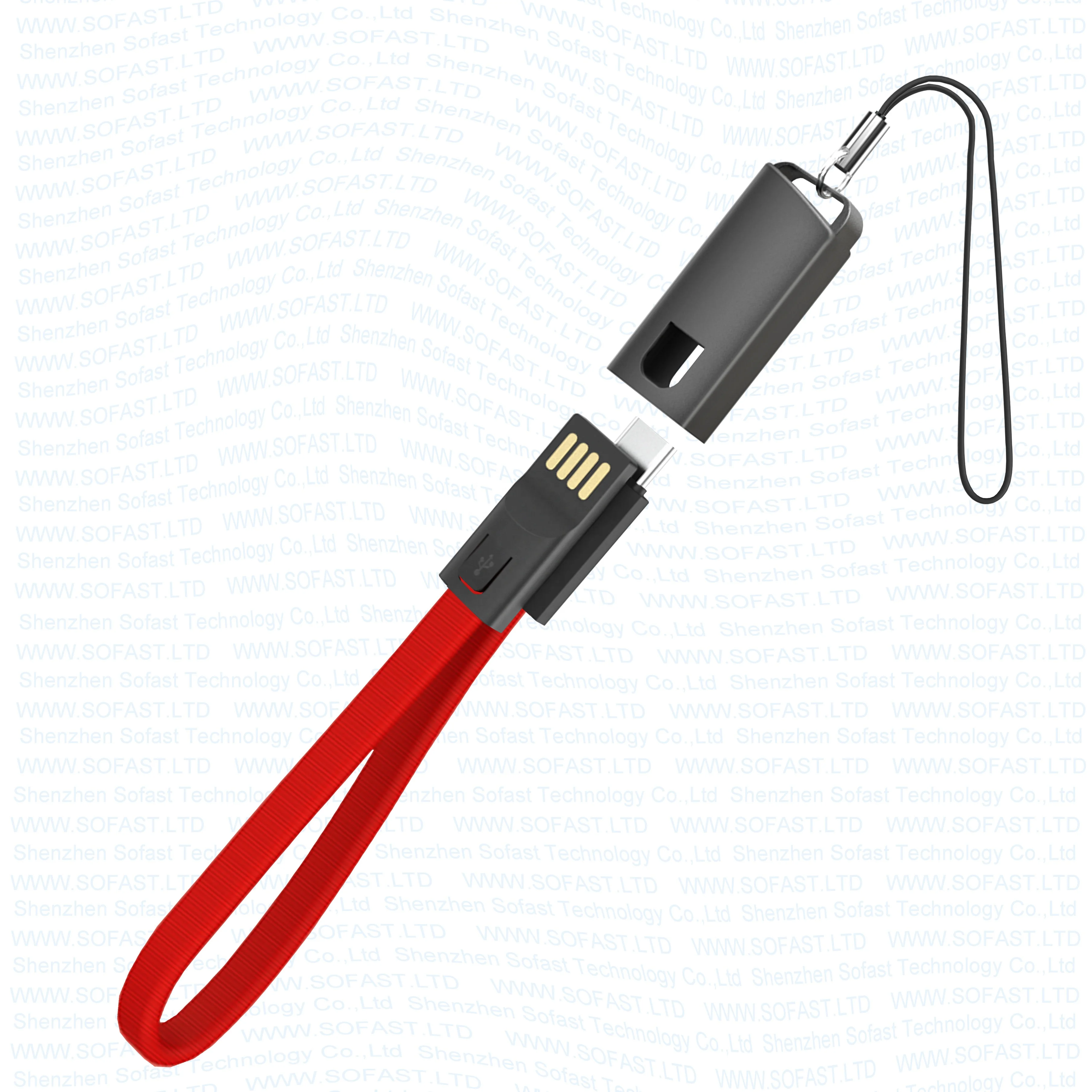 Portable Keychain USB Cable for Android Phones Super Data Transfer and Fast Charging Nylon Braided Keychain Portable