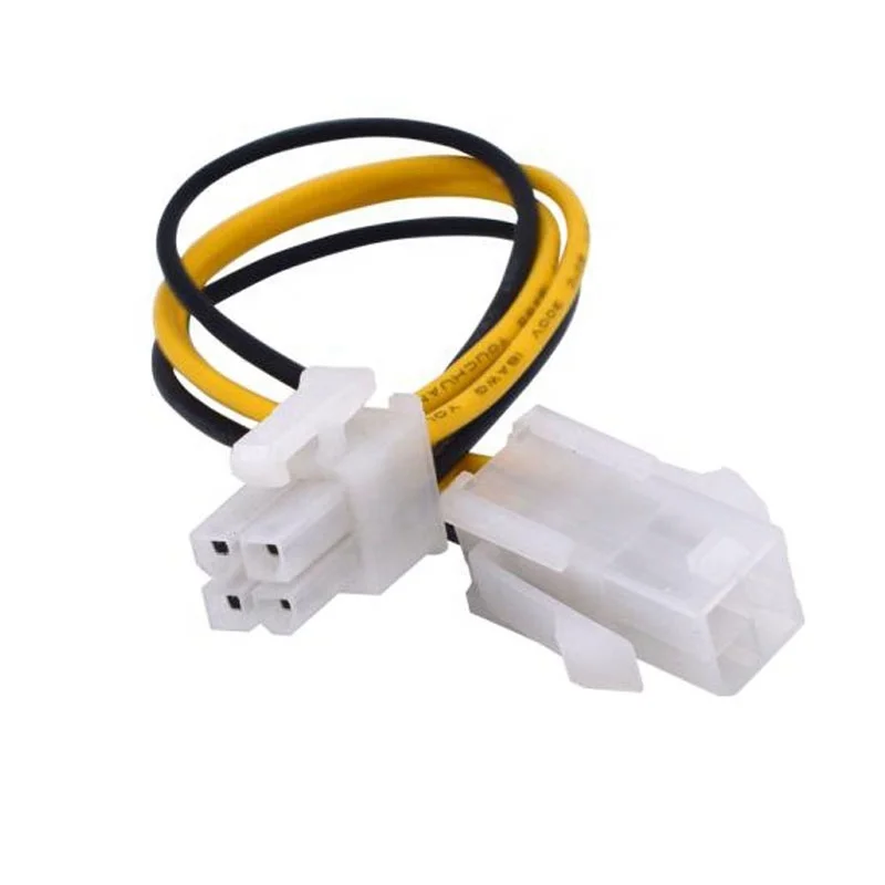 Computer Motherboard Cpu Power Supply 4 Pin Power Cord Connector Male