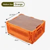 M - 20L - avec couvercle en bois - Orange coucher de soleil