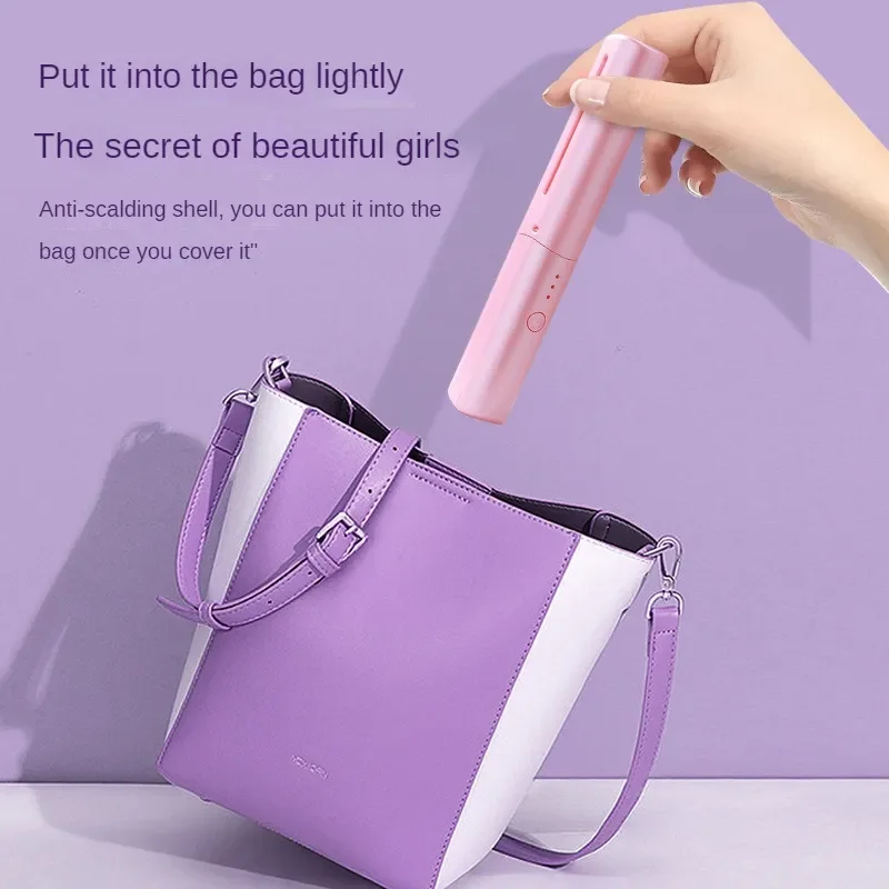 2 in 1 Lazy Straightener Hair Hot Comb Portable Mini USB Rechargeable Hair Straightener Fast Heating Hair Styling Tools