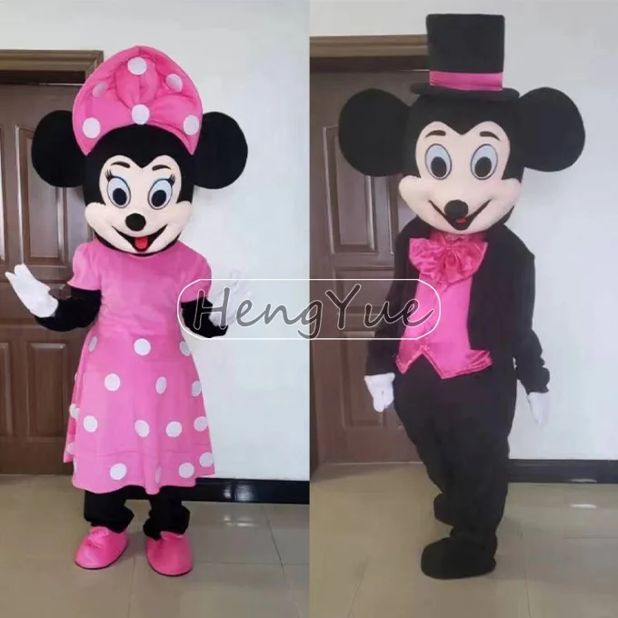 Popular Mickey Minnie Mascot Costume Mouse Fancy Cartoon Walking Character  Costumes Cosplay Party Christmas Dress for Adult