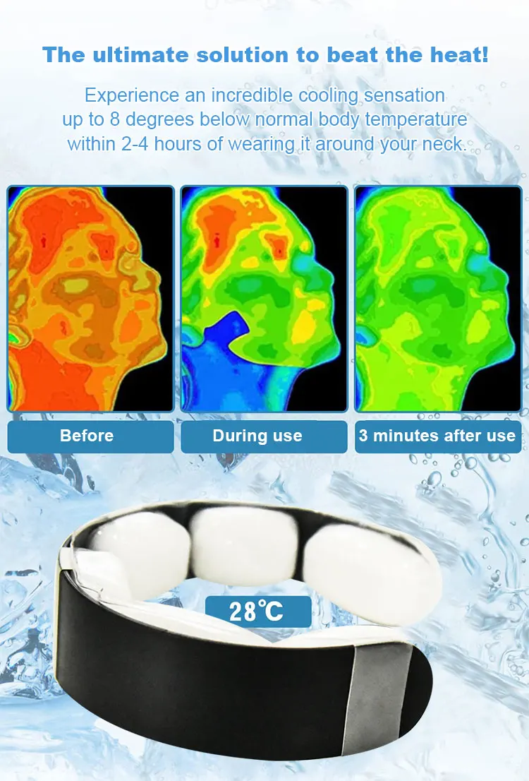 PCM Neck Cooling Tube/ Cold Gel Ice Pack/ PCM Neck Ring Reusable PCM Neck Tube Collar Warm Neck