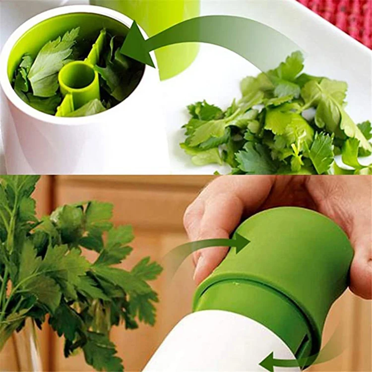Vegetable Cutter Kitchen Gadgets Cooking Tools Coriander Chopper Grinder Plastic Herb Grinder