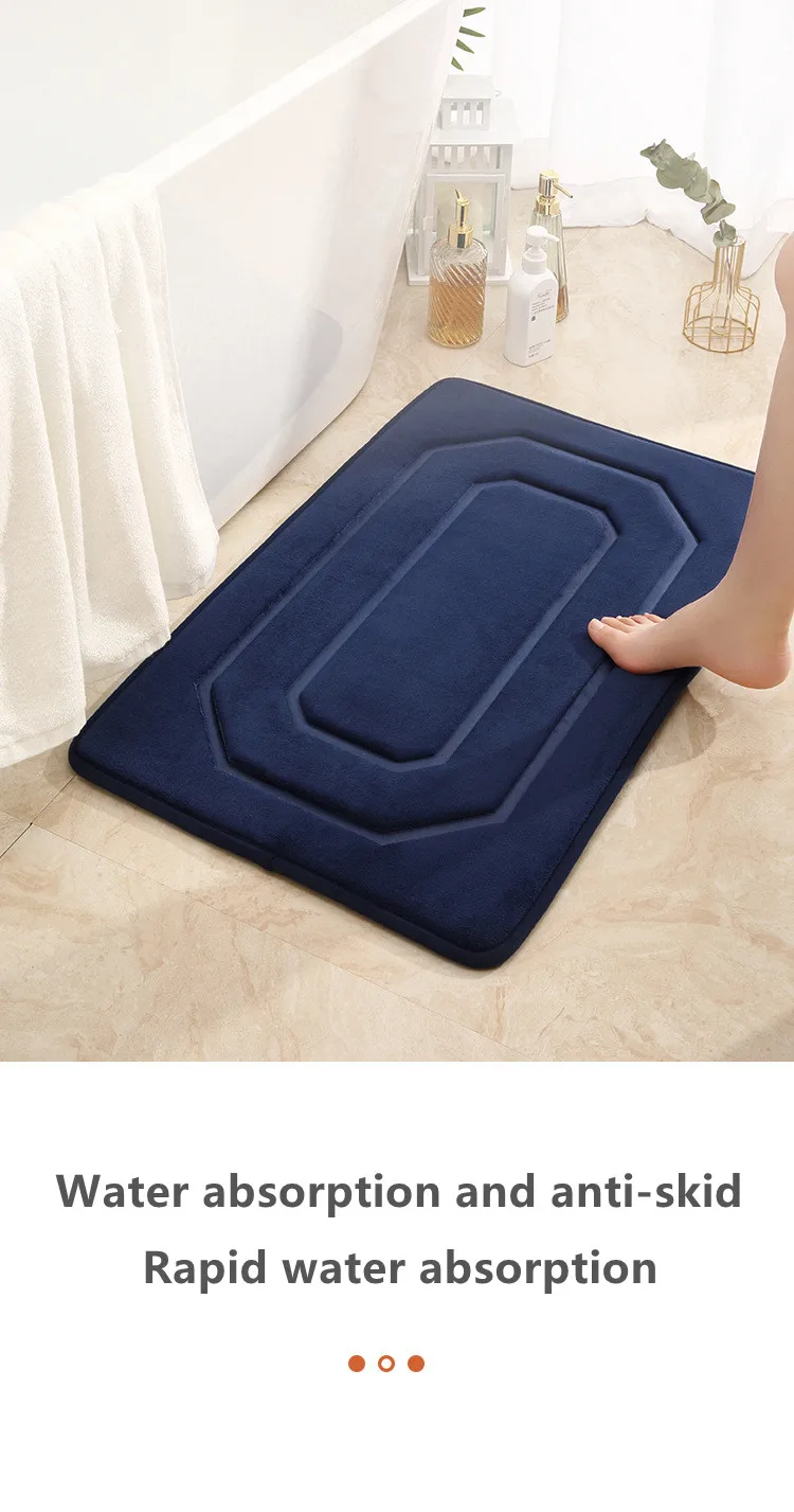 Thickened Memory Cotton Luxury Style Non-Slip Bath & Home Mat Environmental Protection Bedroom & Living Room Pad factory