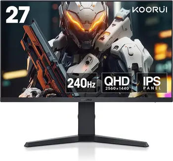 KOORUI-240hz 1ms応答速度モニター 27インチ ゲーミングモニター 144hz