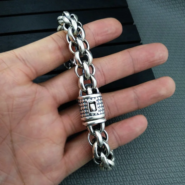 Factory Price Retro S925 Pulseira Brazalete Bracciale Fashion Jewelry Bracelet for Men