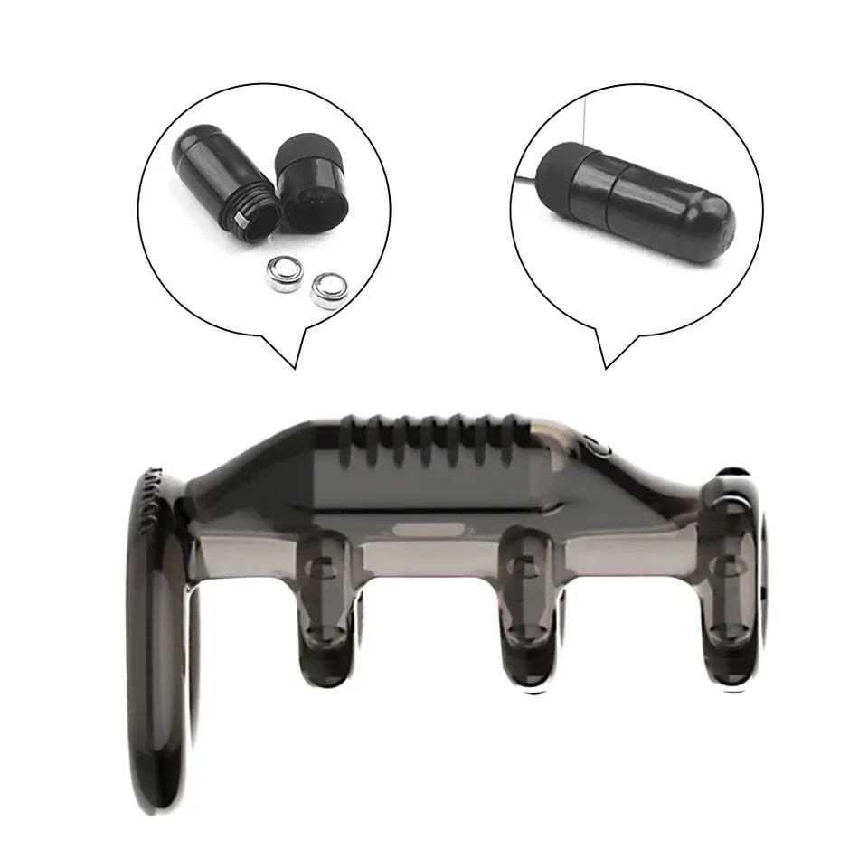 Cross Border G-Spot Stimulator Bullet Vibrator Cockscomb Cover Penis Vibration Ring Ejaculation Delay Restraint Equipment