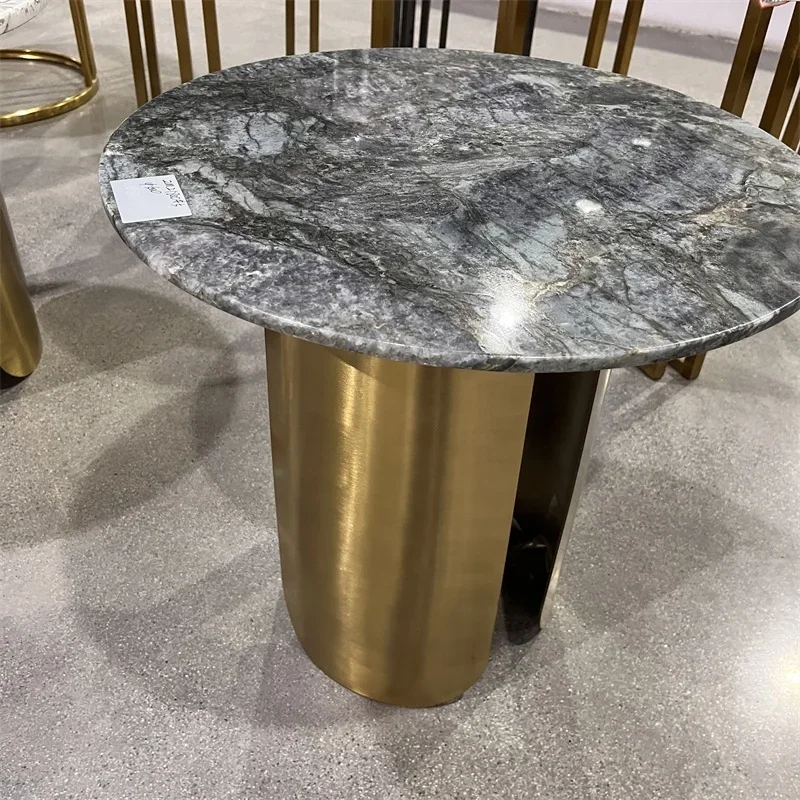 Luxury New Design Blue Granite Coffee Table for Home Decor Wholesale Price Round Quartzite Coffee Table Home Furniture Modern