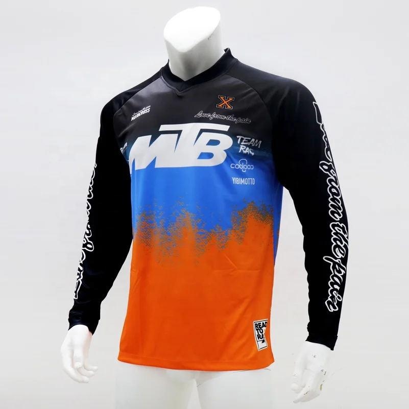 Футболка DH MX для горных и мотокроссов, мотоциклетная майка с длинным рукавом, одежда для мотокросса на заказ