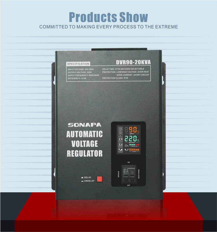 Dvr90-20kva Single Phase Relay Type Digital Voltage 220vac 16kw Home ...