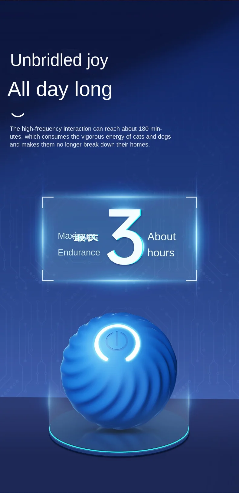 Automatic Rolling Cat Ball Toy Smart Kitten Electric Toy Self Moving