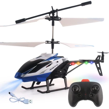 Helicopter Remote Control Aircraft Mini Helicopter with Light 3 Channels Rc Toy Airplane for kids Remote Control Toys